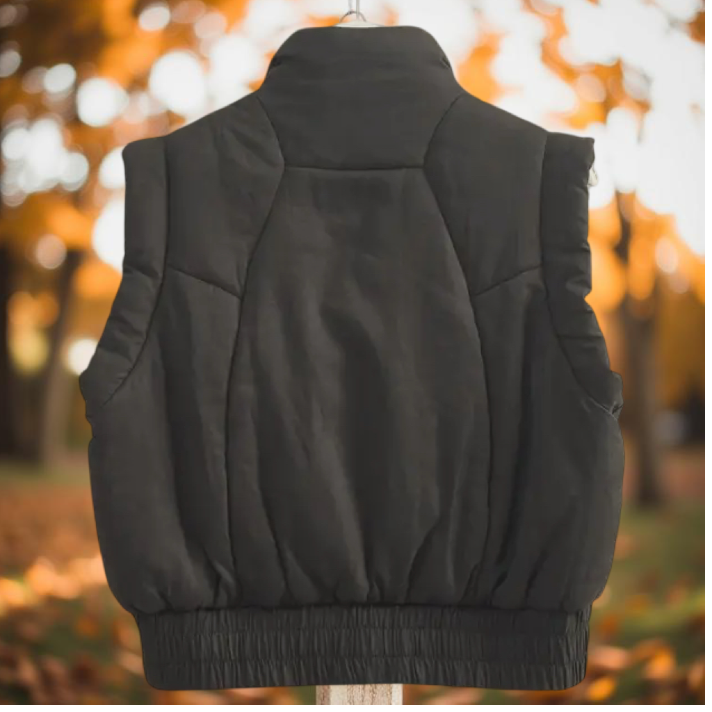 Versatile Puffer Vest — Black