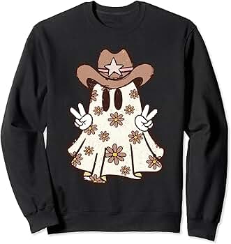 Black Floral Ghost Sweatshirt