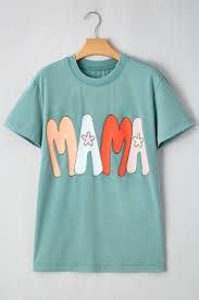 Sea Green Mineral Washed "MAMA" Tee